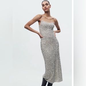 Zara Sequin Slip Dress ZW Collection